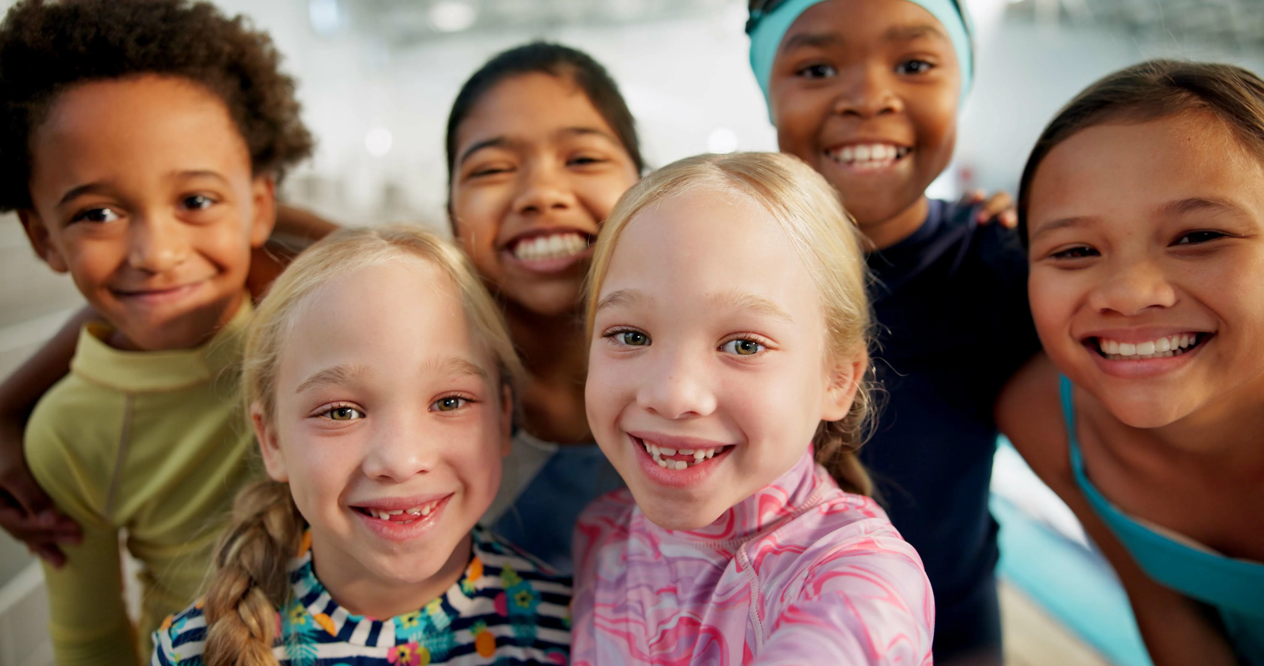 Children in a warm, nurturing environment